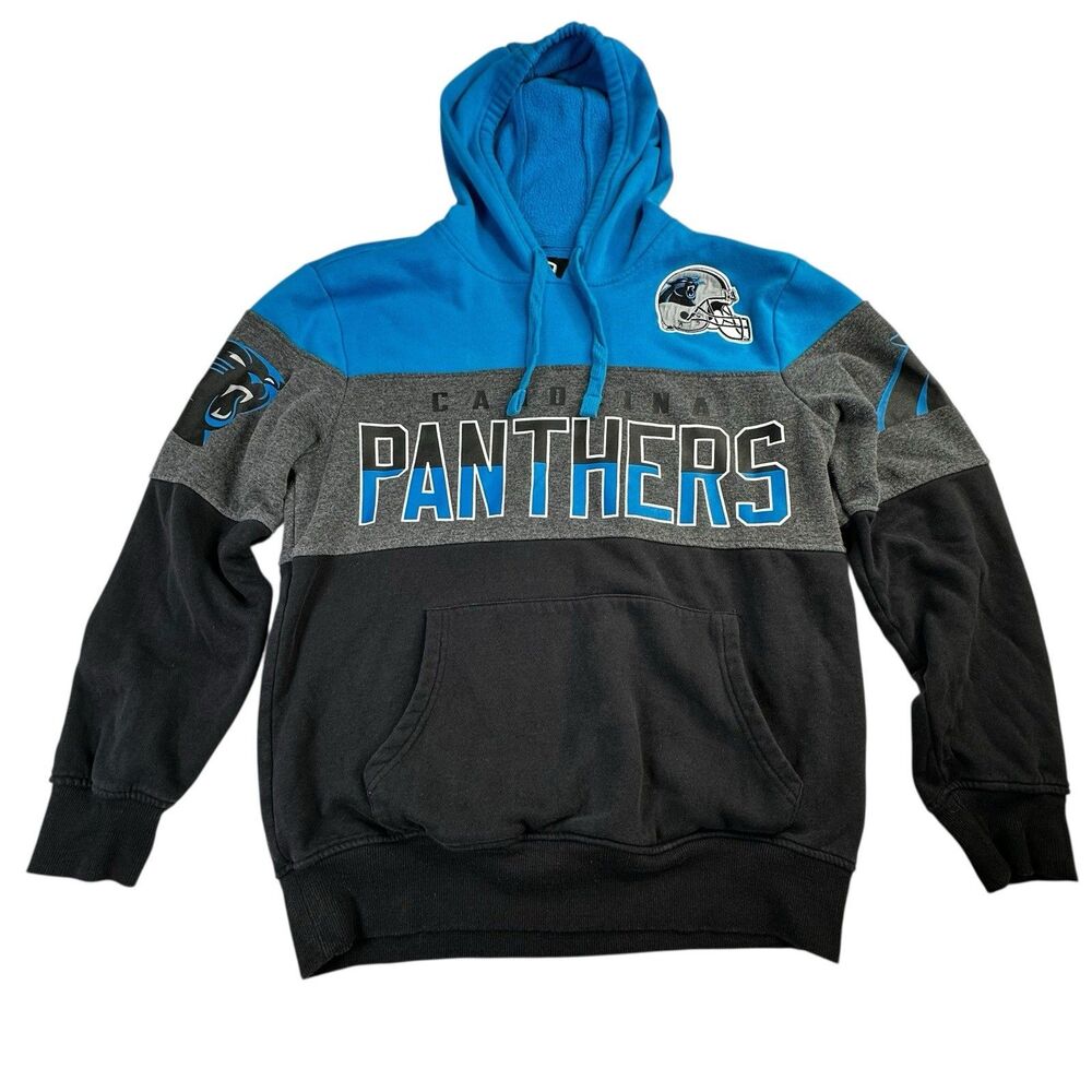 Hands High Carolina Panthers NFL Hoodie‎ Pullover Mens Size M Blue Gray Black